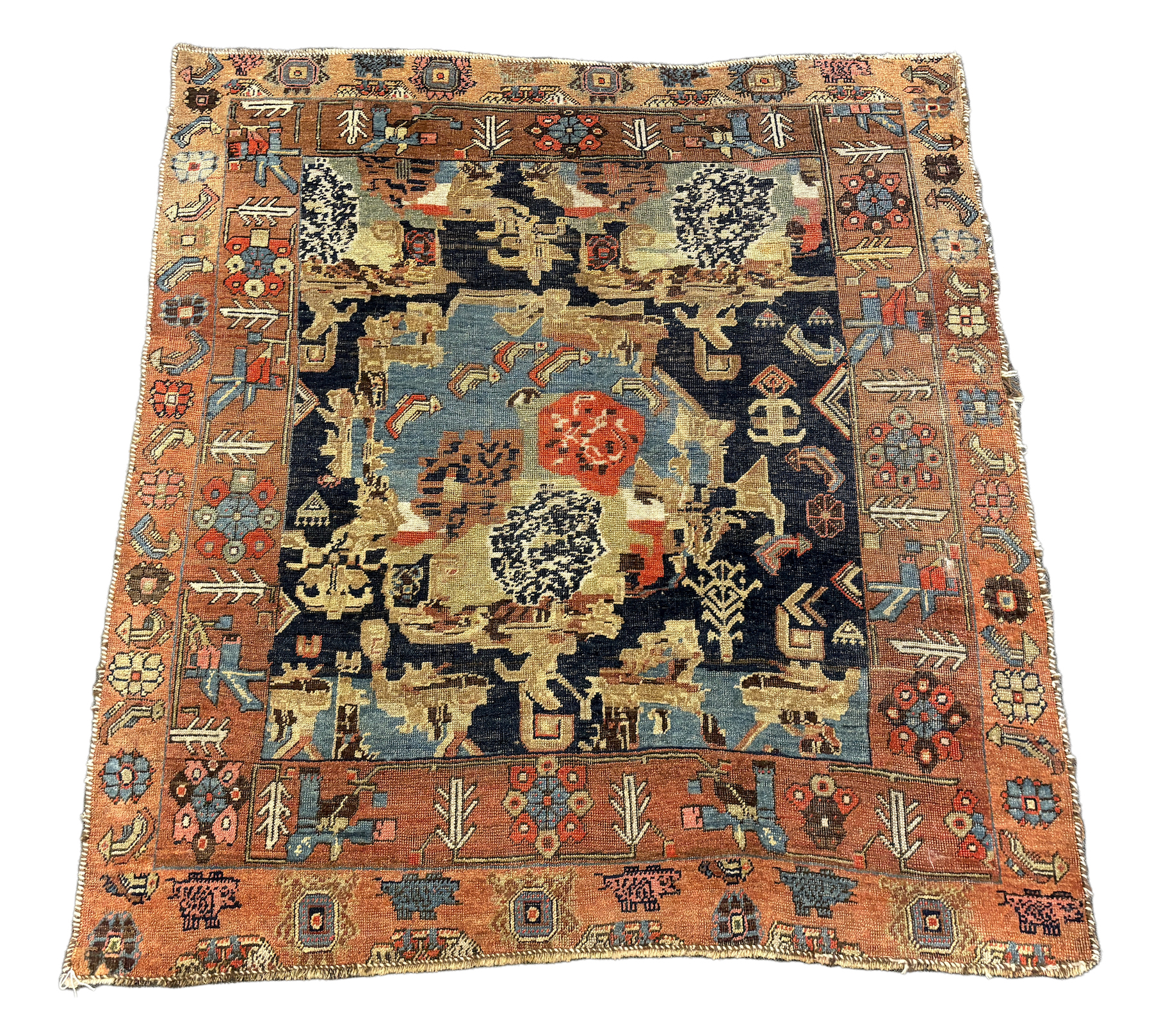 An antique Bidjar Wagireh rug 163 x 150cm